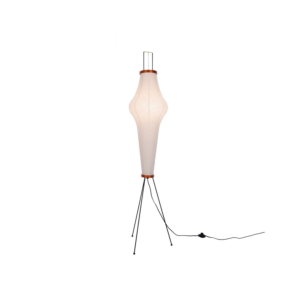 Rice Paper Floor Lamp | Mulberry Paper Shade, Metal Base & Ideal for Indoor Lighting