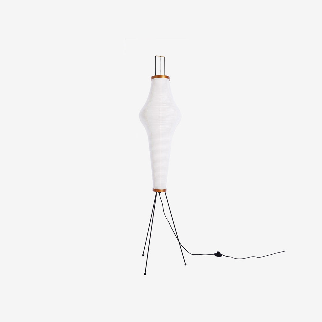 Rice Paper Floor Lamp | Mulberry Paper Shade, Metal Base & Ideal for Indoor Lighting