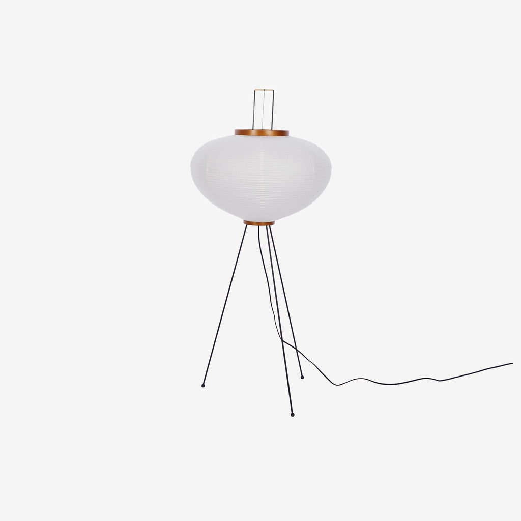 Rice Paper Floor Lamp | Mulberry Paper Shade, Metal Base & Ideal for Indoor Lighting