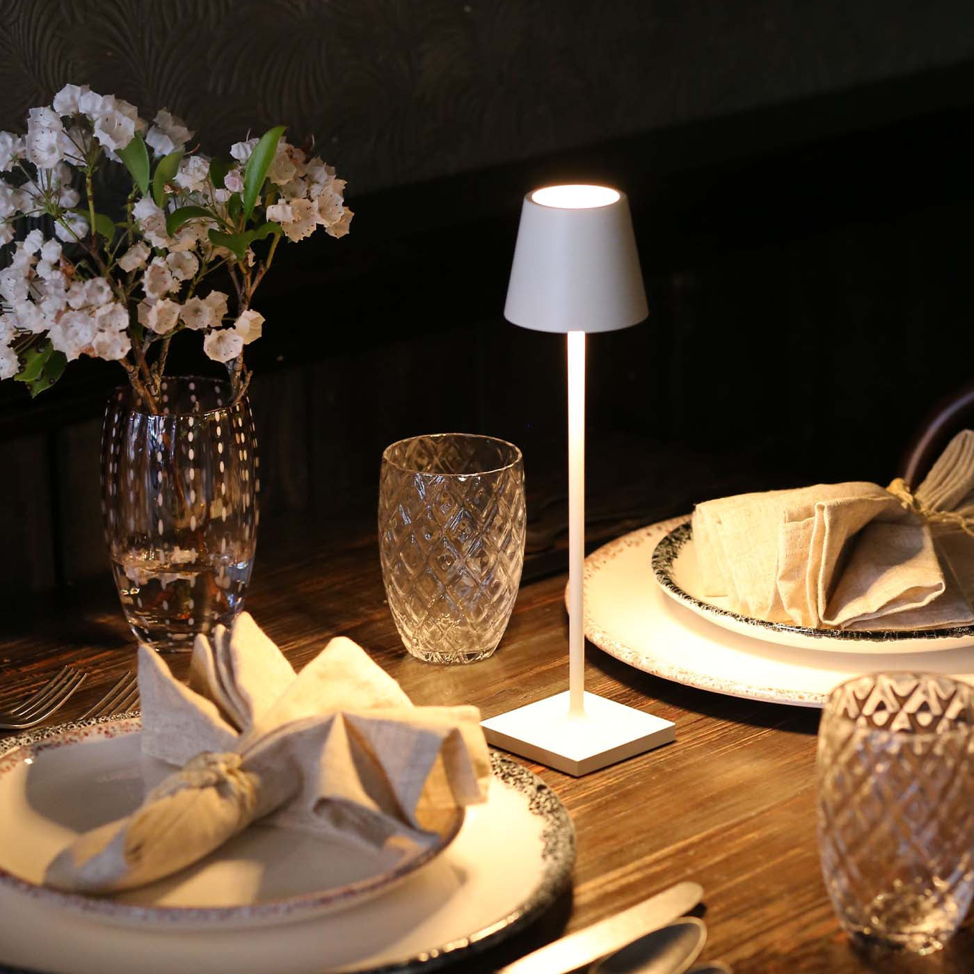 LED Built-in Battery Table Lamp - Portable Wireless Light for Home, Office, and Outdoor Use