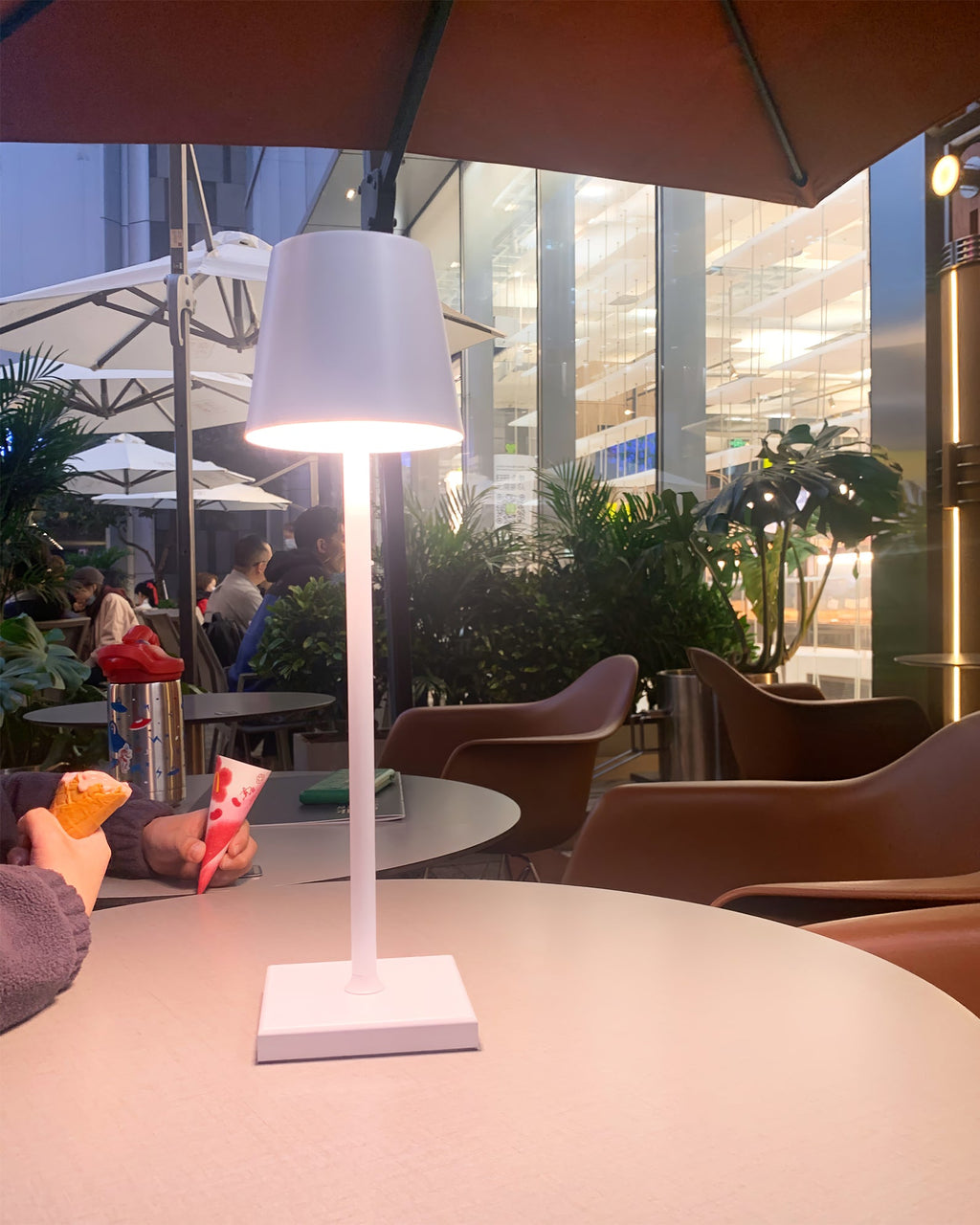 LED Built-in Battery Table Lamp - Portable Wireless Light for Home, Office, and Outdoor Use