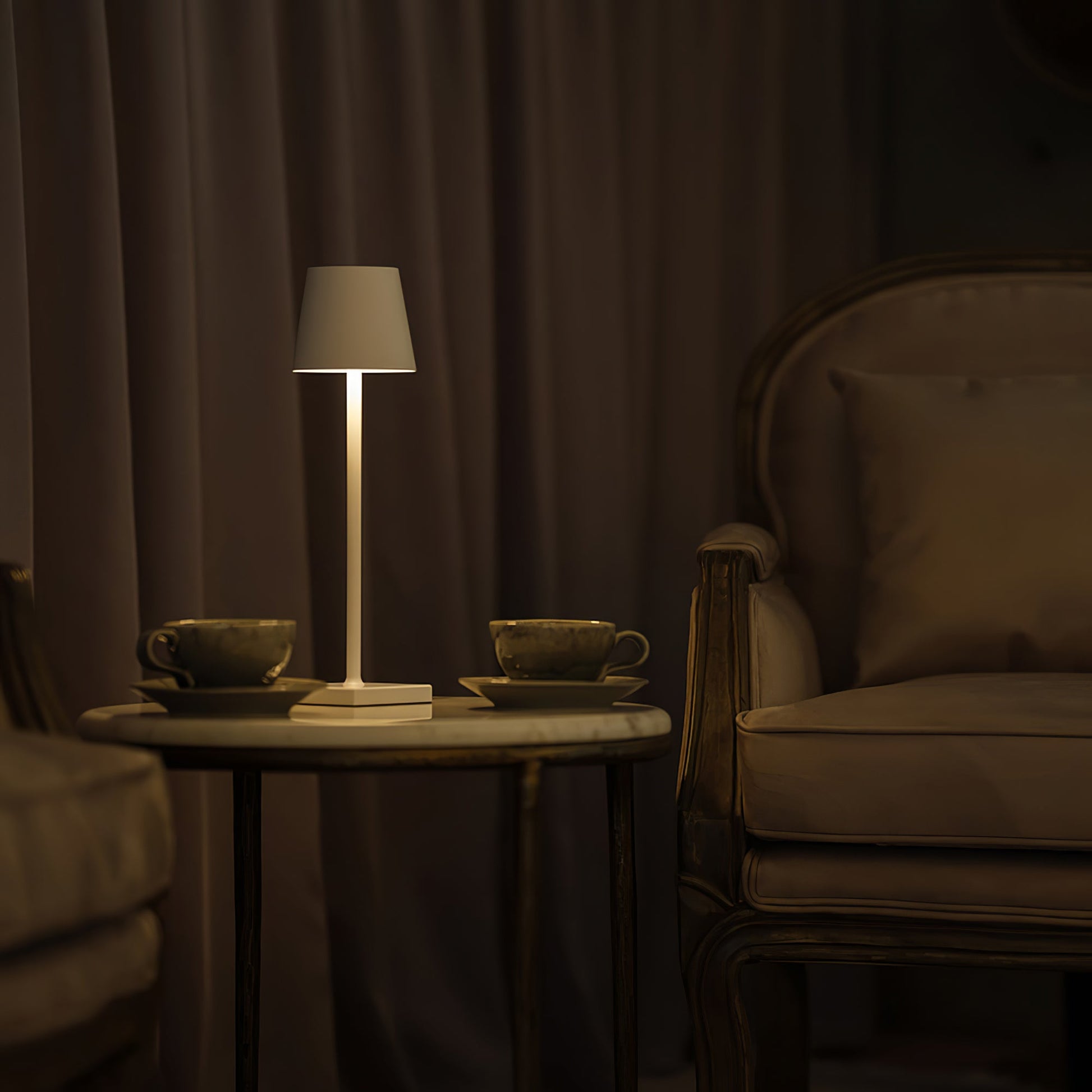 LED Built-in Battery Table Lamp - Portable Wireless Light for Home, Office, and Outdoor Use