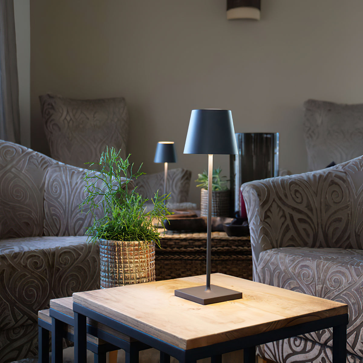 LED Built-in Battery Table Lamp - Portable Wireless Light for Home, Office, and Outdoor Use