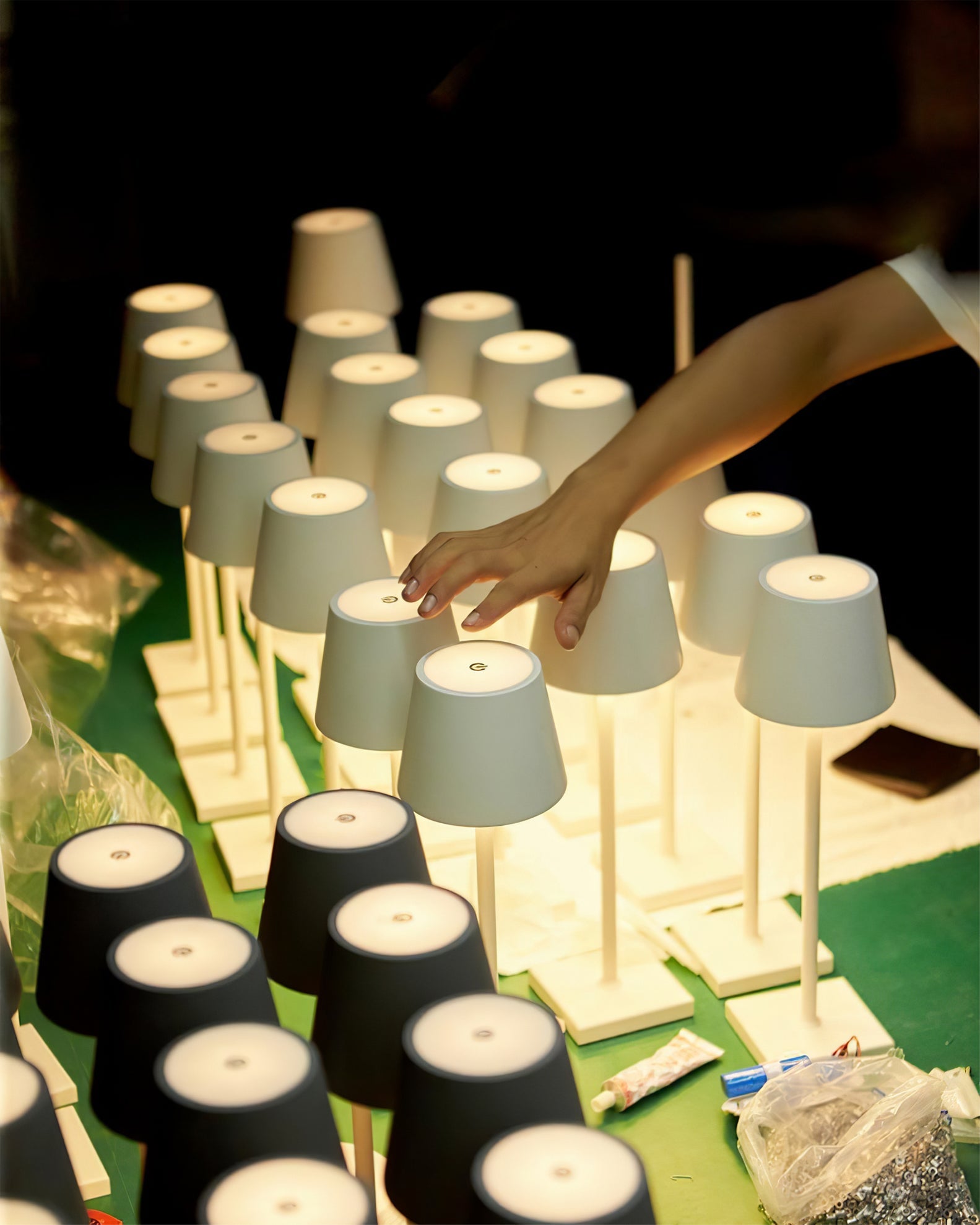 LED Built-in Battery Table Lamp - Portable Wireless Light for Home, Office, and Outdoor Use