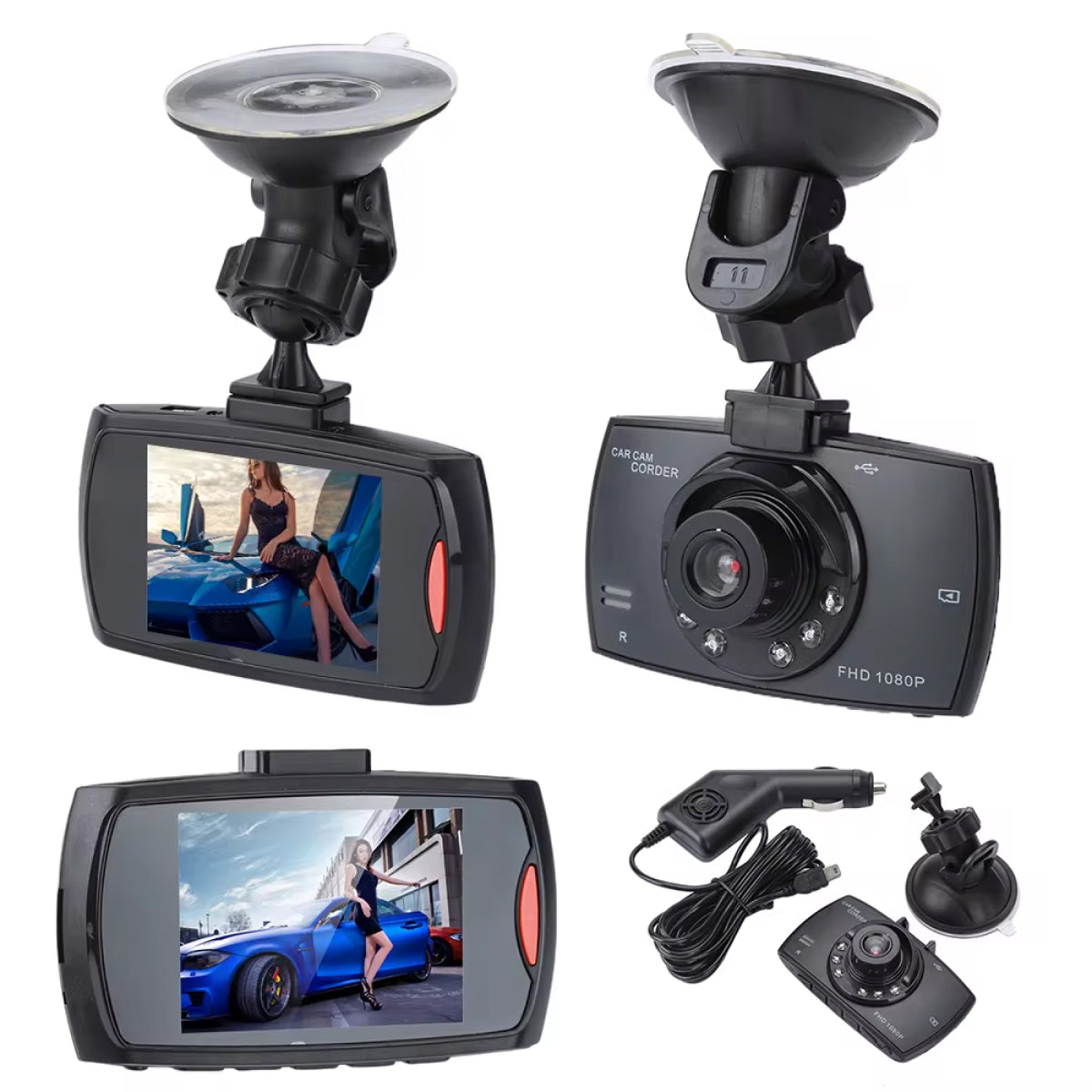 Dash cam for Car: Full HD 1080P 140 Degree Night Vision Wide Angle Video Camera