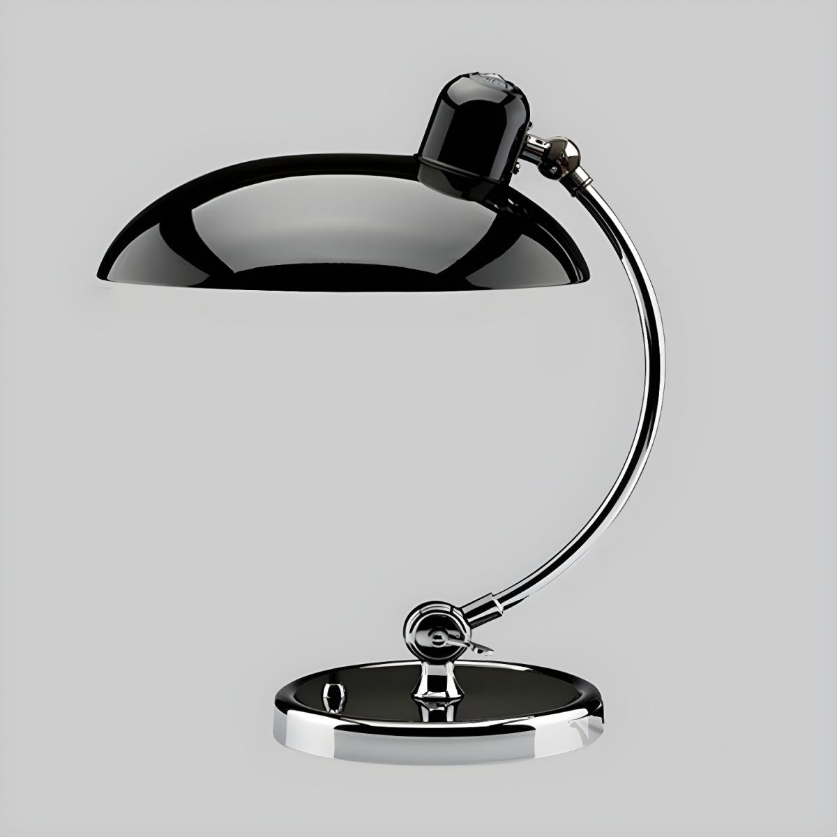 Retro Curve Desk Lamp | Frosted Glass Shade, Metal Stem & Ideal for Indoor Use