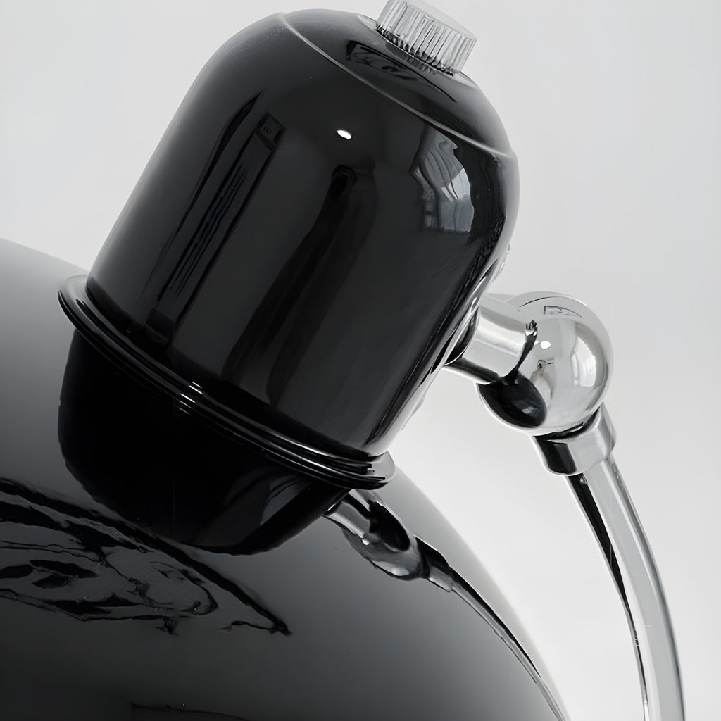 Retro Curve Desk Lamp | Frosted Glass Shade, Metal Stem & Ideal for Indoor Use