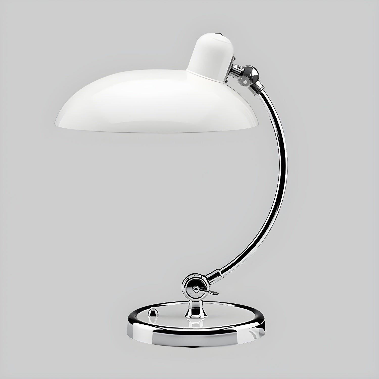 Retro Curve Desk Lamp | Frosted Glass Shade, Metal Stem & Ideal for Indoor Use