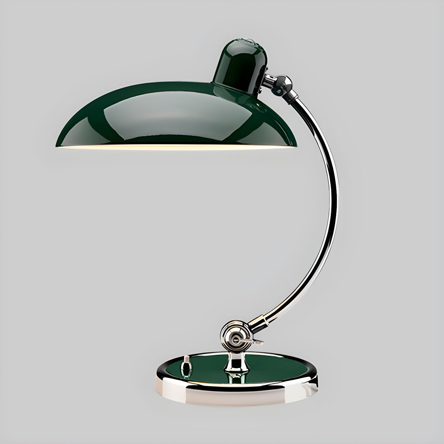 Retro Curve Desk Lamp | Frosted Glass Shade, Metal Stem & Ideal for Indoor Use