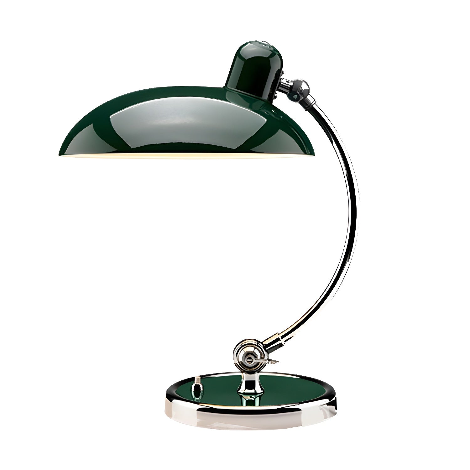 Retro Curve Desk Lamp | Frosted Glass Shade, Metal Stem & Ideal for Indoor Use