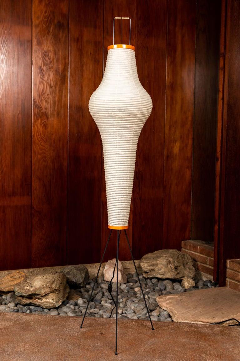 Rice Paper Floor Lamp | Mulberry Paper Shade, Metal Base & Ideal for Indoor Lighting