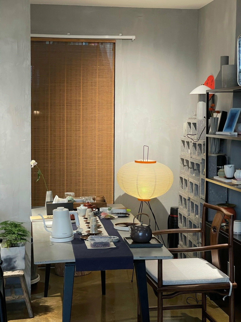 Rice Paper Floor Lamp | Mulberry Paper Shade, Metal Base & Ideal for Indoor Lighting