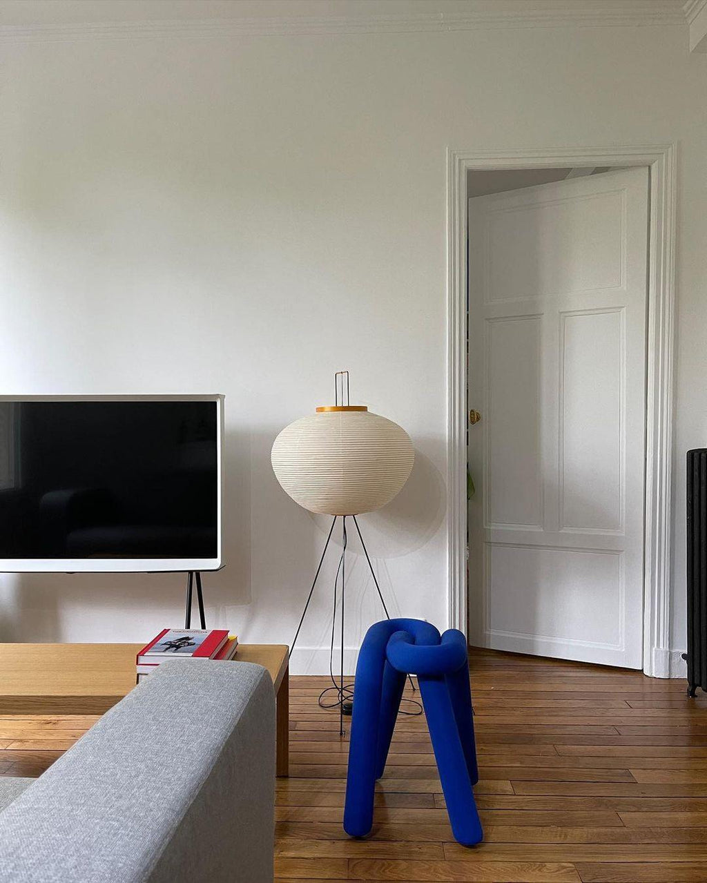 Rice Paper Floor Lamp | Mulberry Paper Shade, Metal Base & Ideal for Indoor Lighting