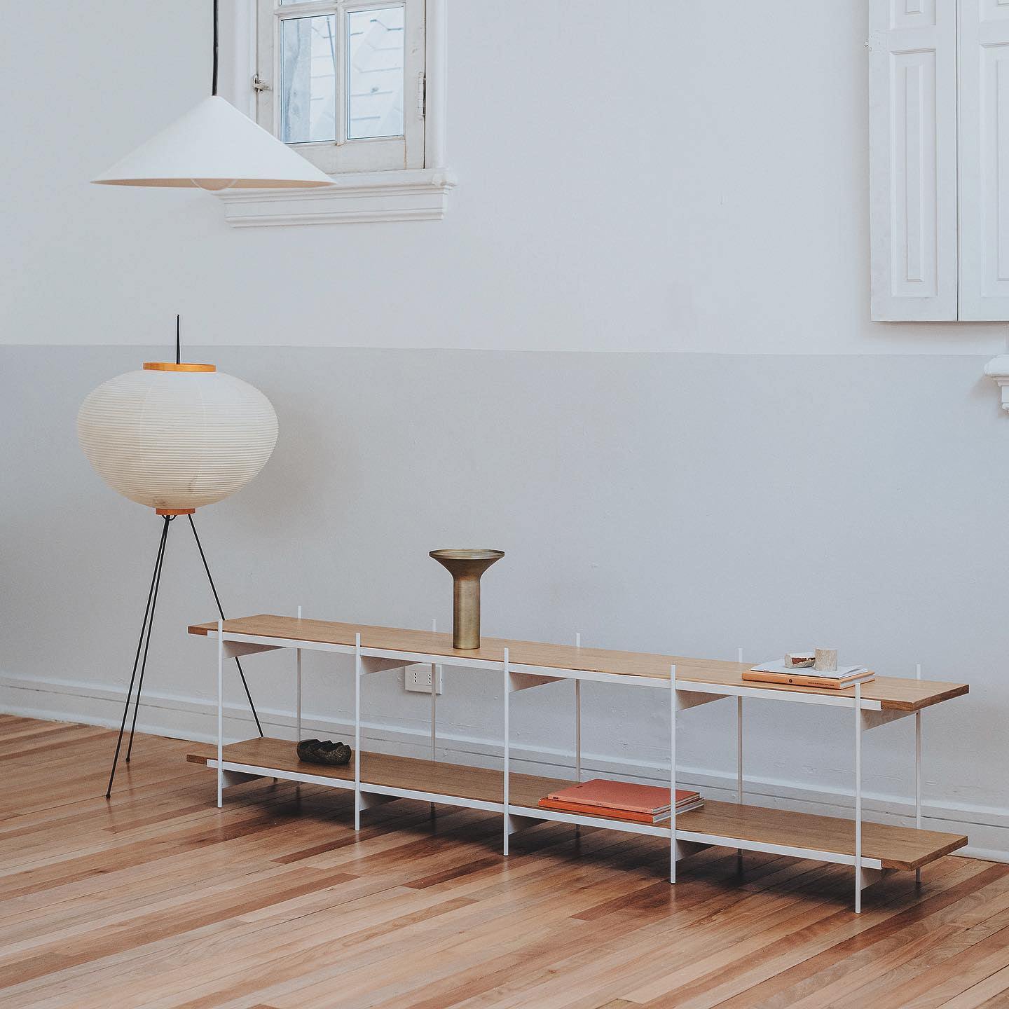 Rice Paper Floor Lamp | Mulberry Paper Shade, Metal Base & Ideal for Indoor Lighting