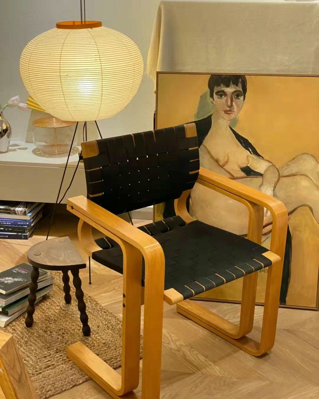 Rice Paper Floor Lamp | Mulberry Paper Shade, Metal Base & Ideal for Indoor Lighting