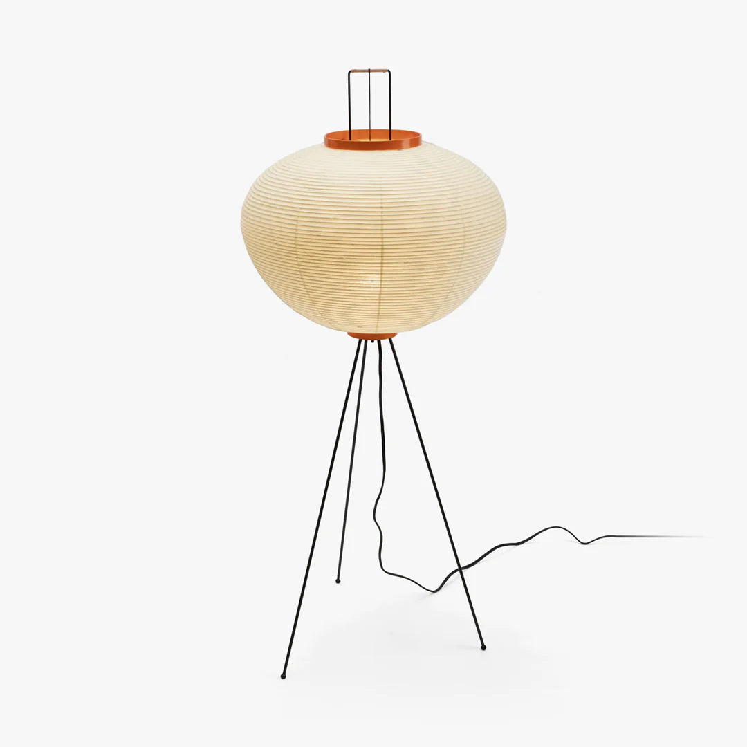 Rice Paper Floor Lamp | Mulberry Paper Shade, Metal Base & Ideal for Indoor Lighting