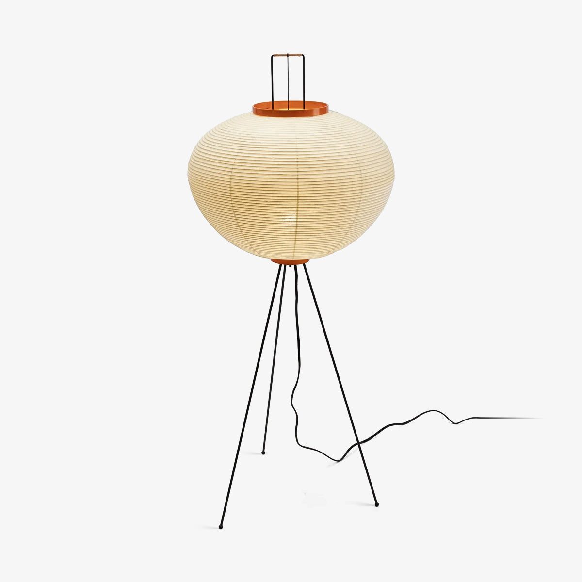 Rice Paper Floor Lamp | Mulberry Paper Shade, Metal Base & Ideal for Indoor Lighting