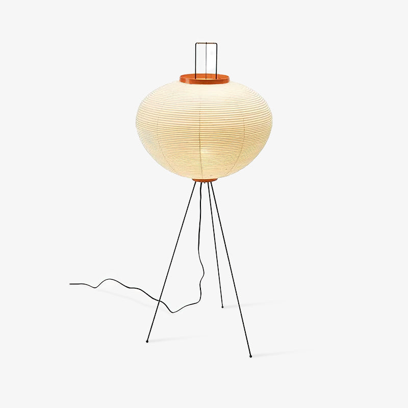 Rice Paper Floor Lamp | Mulberry Paper Shade, Metal Base & Ideal for Indoor Lighting