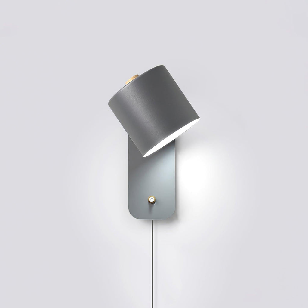 Rotatable Cylinder Plug-in Wall Lamp | 350-Degree Adjustable, Minimalist Design for Modern Indoor Spaces