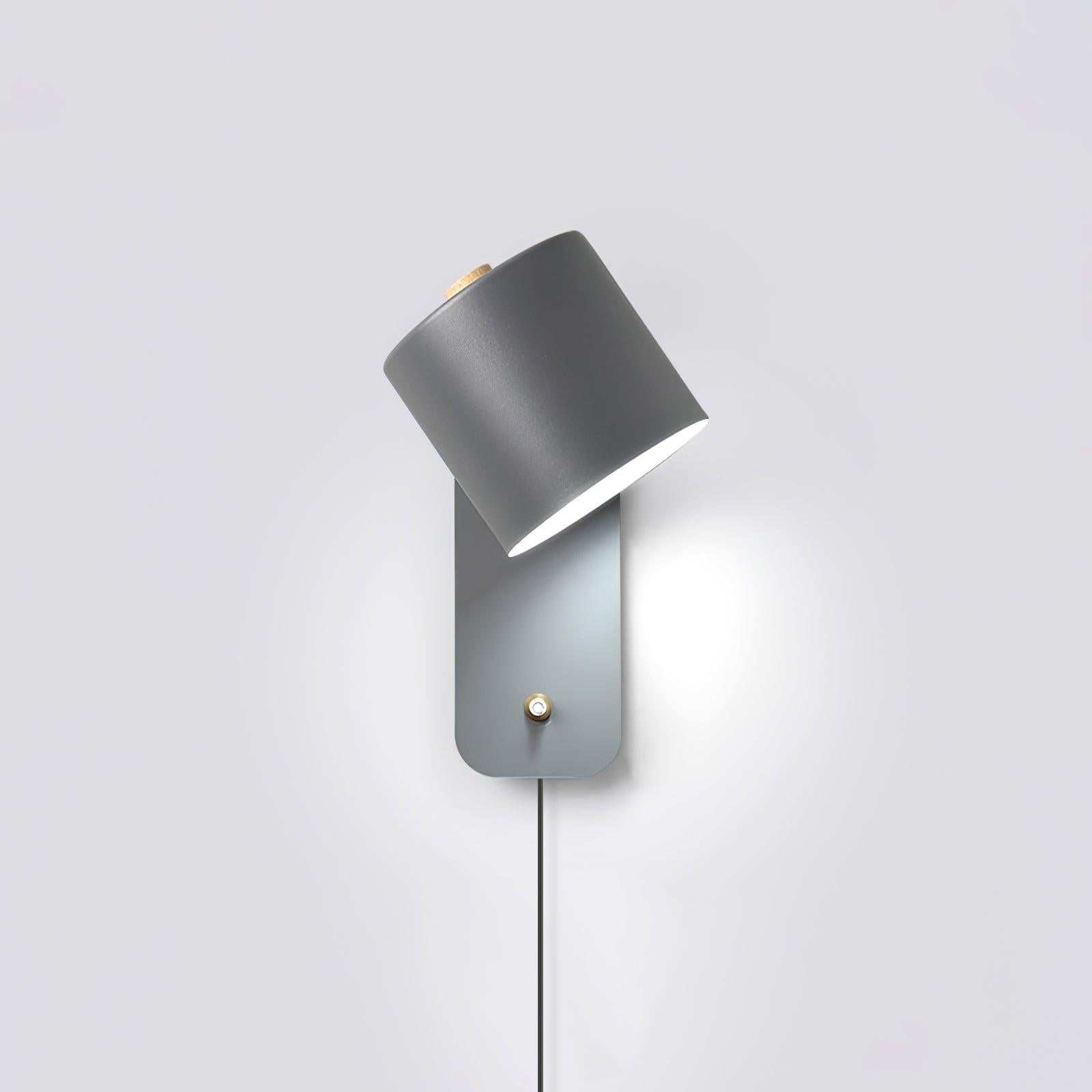 Rotatable Cylinder Plug-in Wall Lamp | 350-Degree Adjustable, Minimalist Design for Modern Indoor Spaces