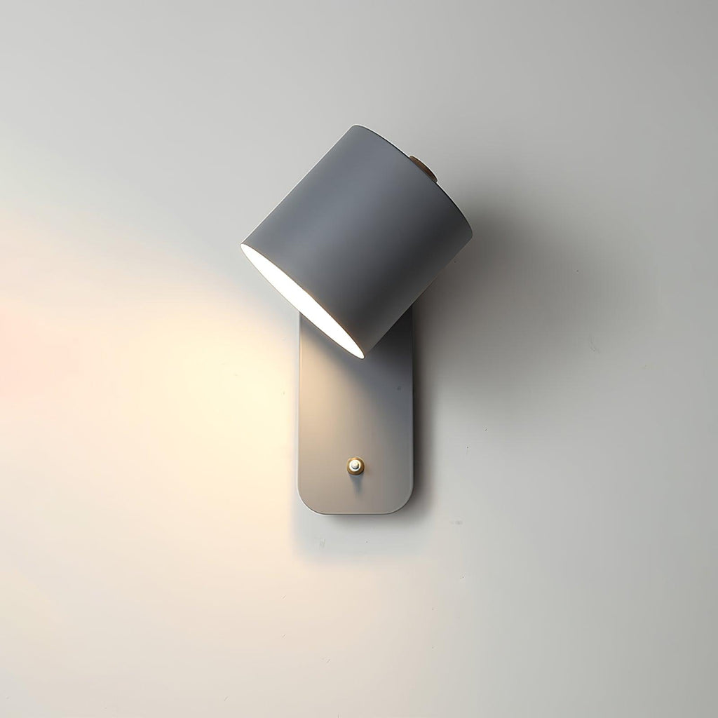 Rotatable Cylinder Wall Lamp with Adjustable Brightness for Living Room & Bedroom Lighting