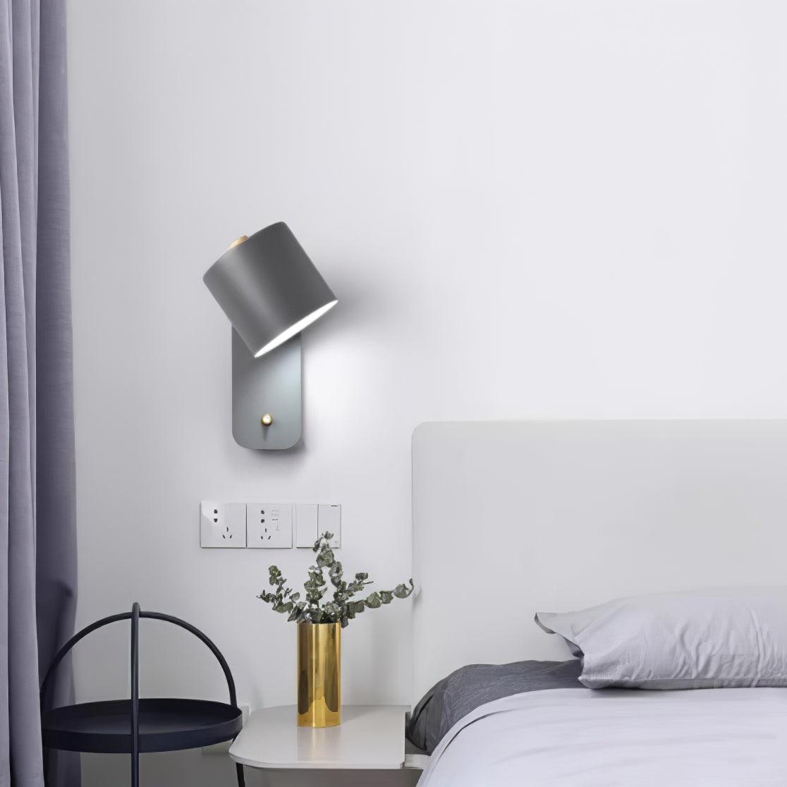 Rotatable Cylinder Wall Lamp with Adjustable Brightness for Living Room & Bedroom Lighting
