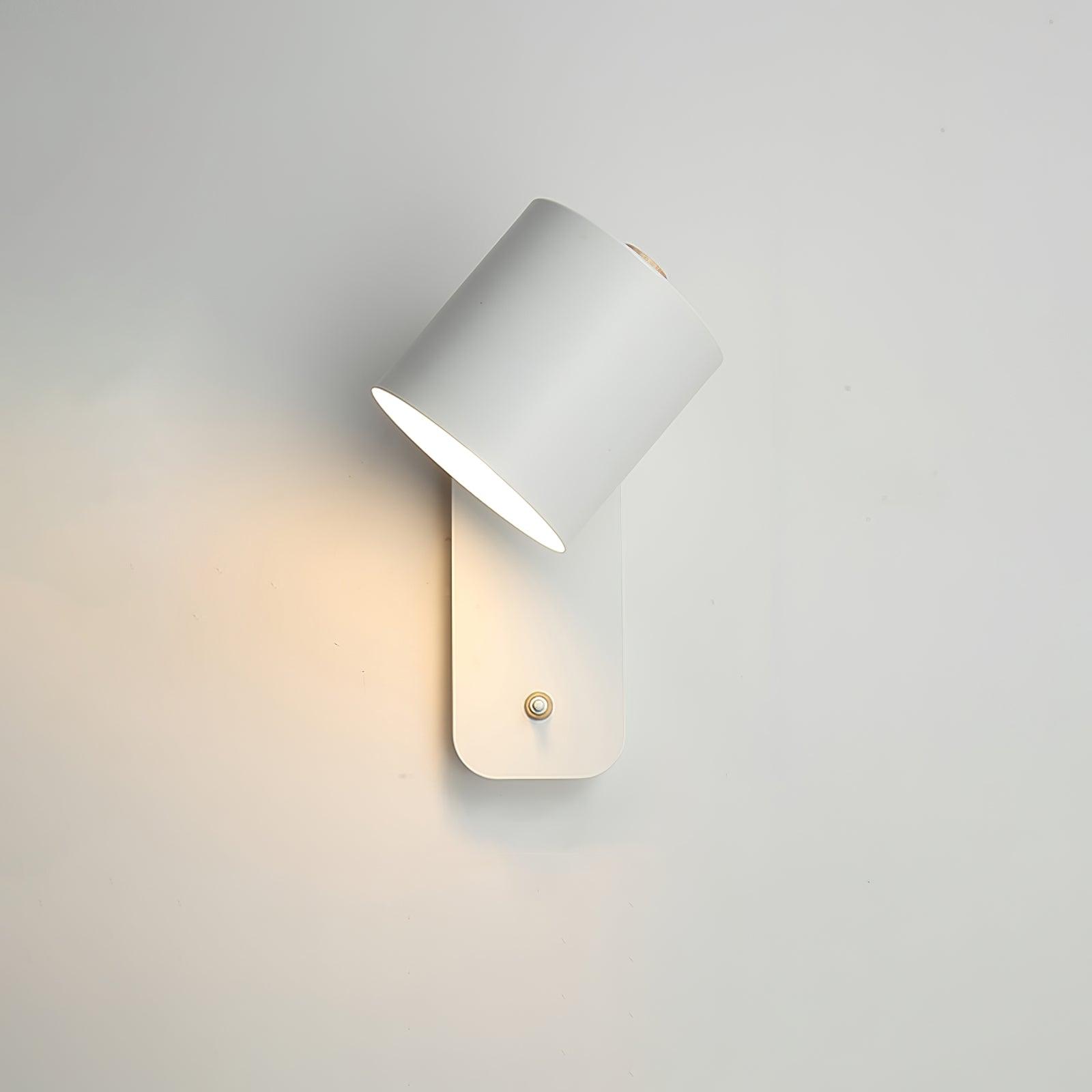 Rotatable Cylinder Wall Lamp with Adjustable Brightness for Living Room & Bedroom Lighting