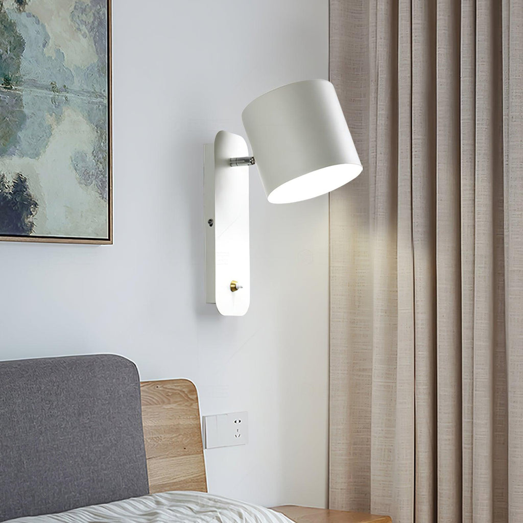 Rotatable Cylinder Wall Lamp with Adjustable Brightness for Living Room & Bedroom Lighting
