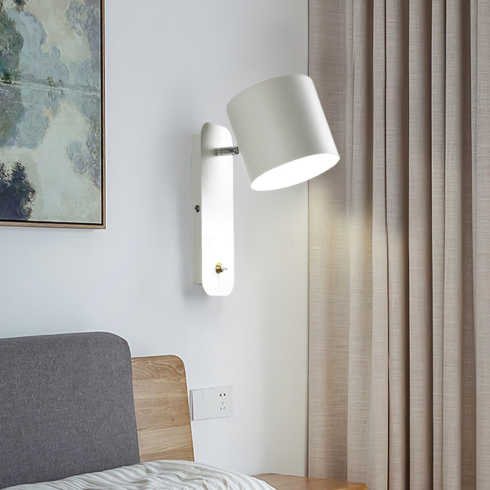 Rotatable Cylinder Wall Lamp with Adjustable Brightness for Living Room & Bedroom Lighting