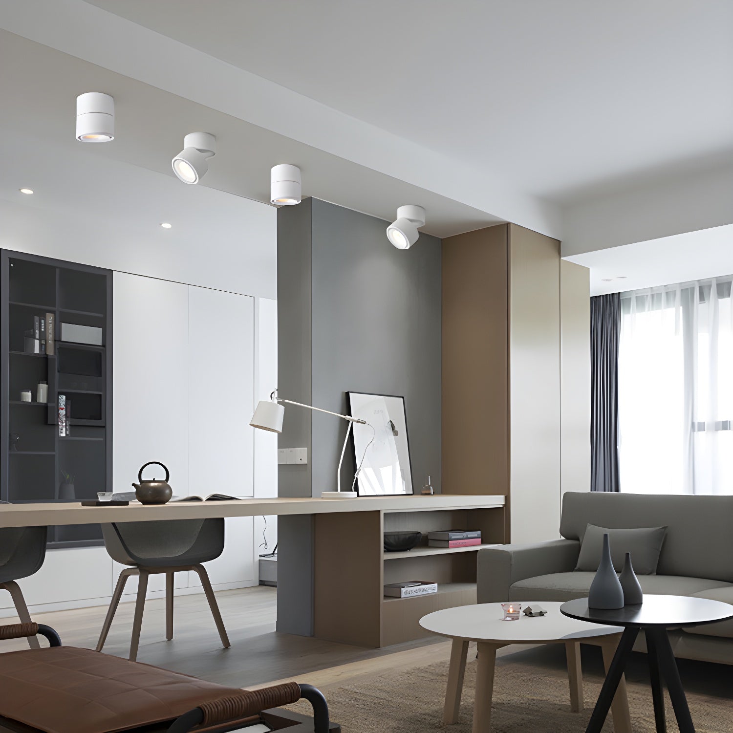 Rotatable Spotlight Ceiling Light | Adjustable Heads, 24° Beam Angle & Ideal for Highlighting Artwork Indoors