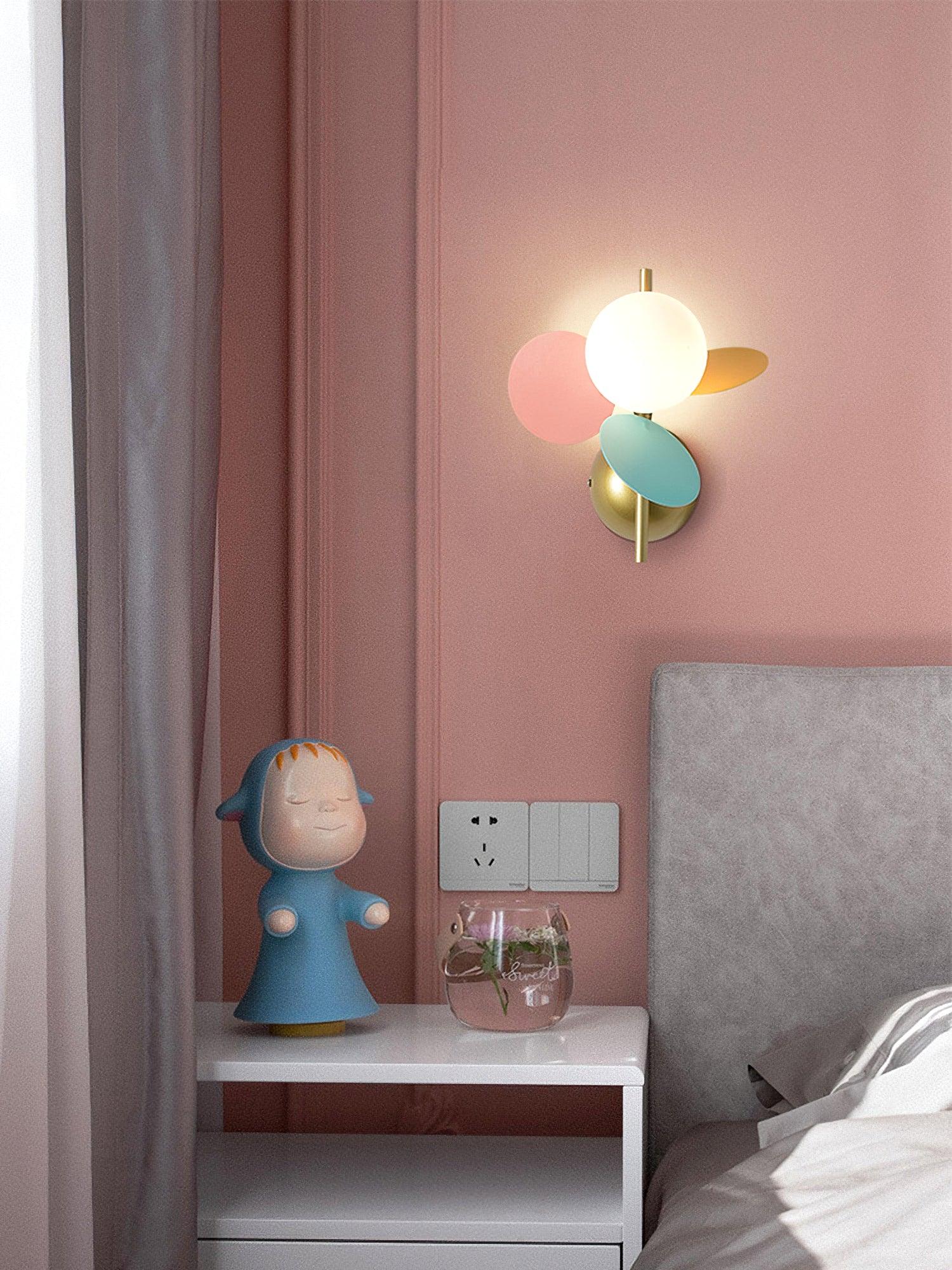 Colored Metal Wall Sconce | Mid-Century Modern Design for Kids' Rooms, Nurseries & Indoor Spaces
