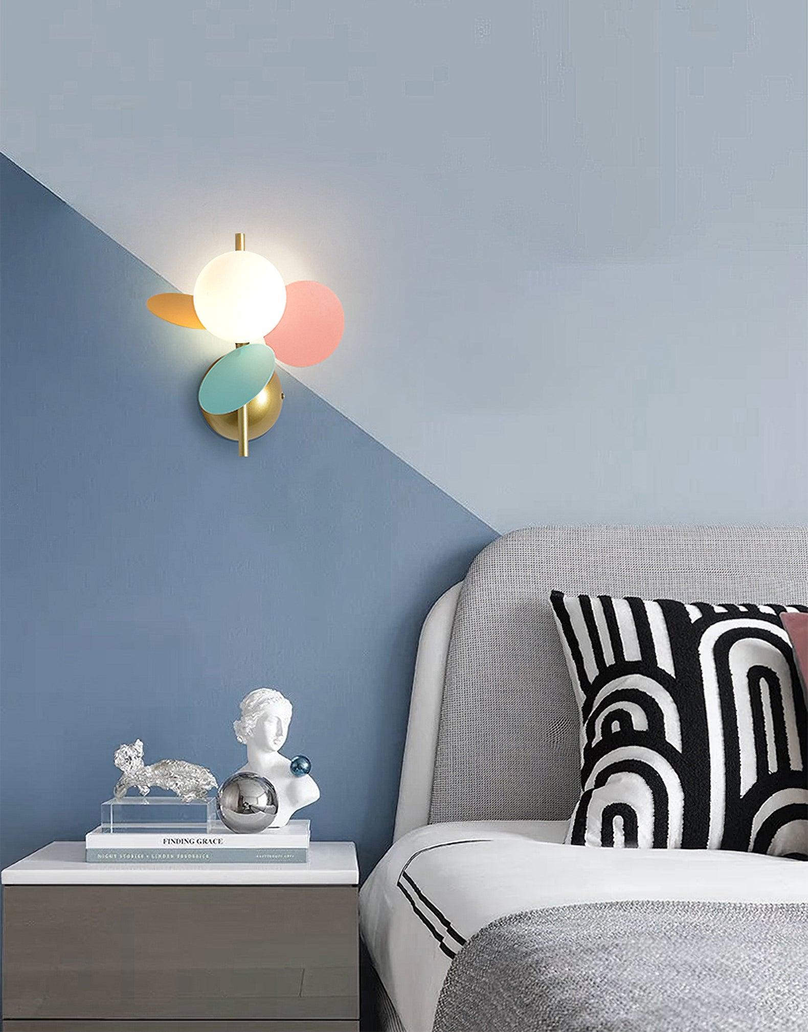 Colored Metal Wall Sconce | Mid-Century Modern Design for Kids' Rooms, Nurseries & Indoor Spaces