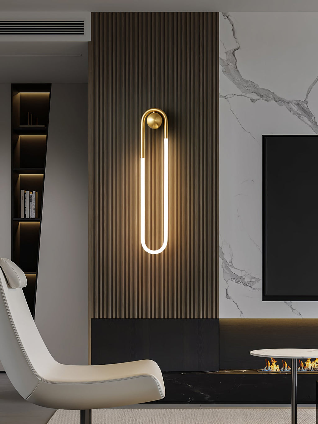 LED Wall Lamp - Rudi Loop Design - Modern Lighting Fixture for Living Room & Bedroom