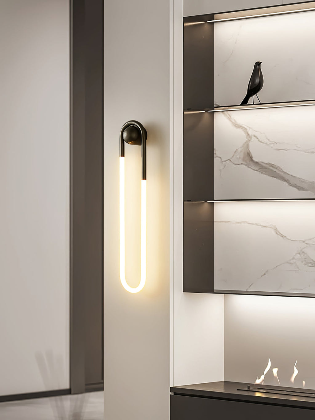 LED Wall Lamp - Rudi Loop Design - Modern Lighting Fixture for Living Room & Bedroom