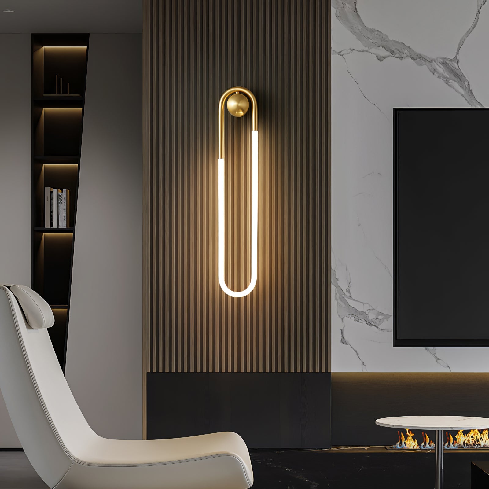 LED Wall Lamp - Rudi Loop Design - Modern Lighting Fixture for Living Room & Bedroom