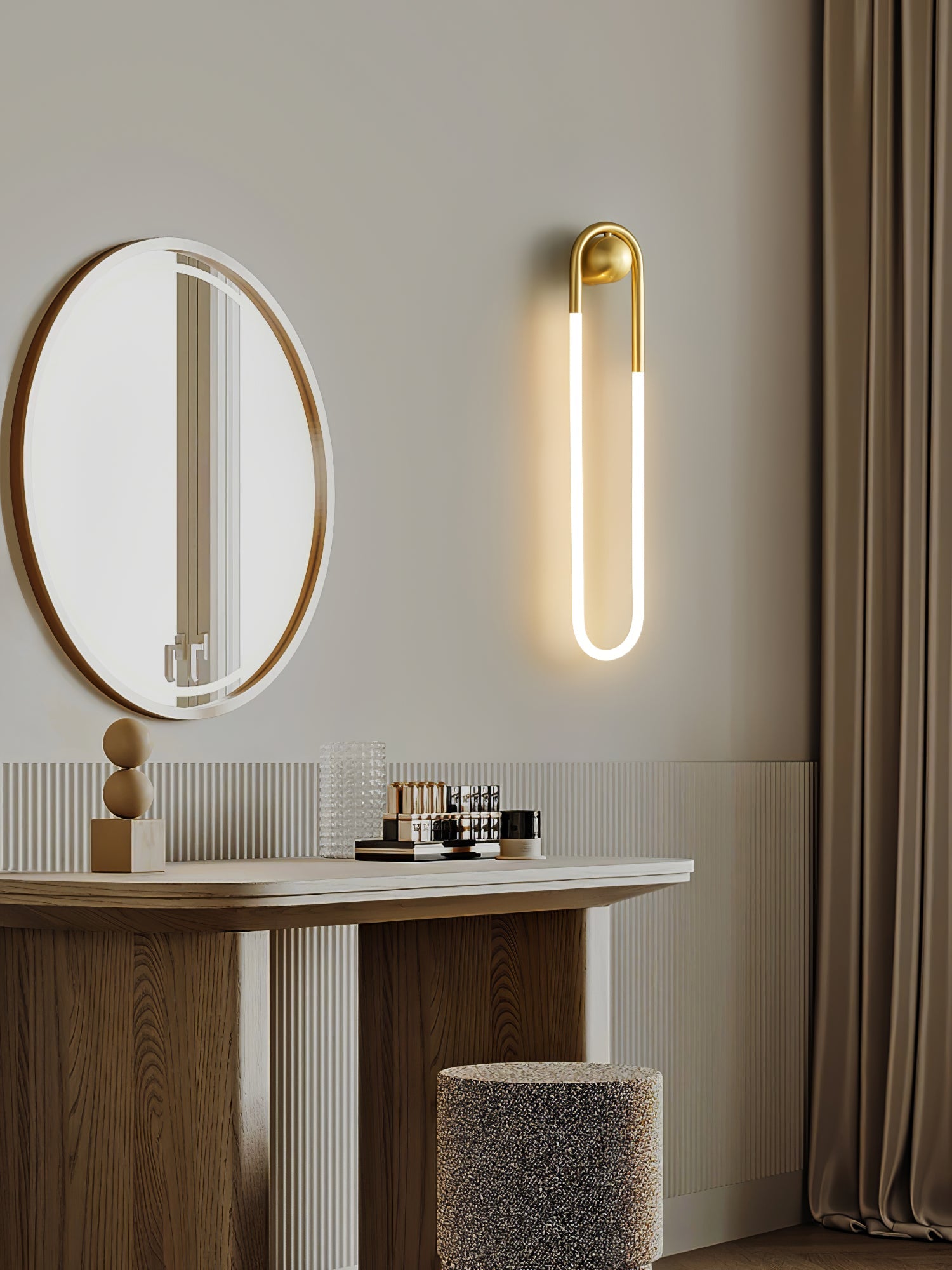 LED Wall Lamp - Rudi Loop Design - Modern Lighting Fixture for Living Room & Bedroom