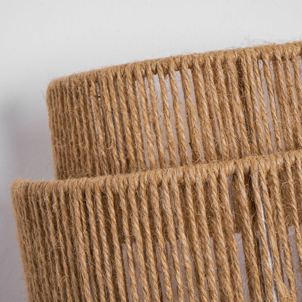 Rustic Weave Wall Lamp | Handwoven Hemp Rope Design for Cozy Indoor Lighting