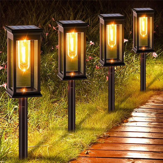 Solar Pathway Lights - Waterproof IP65 Garden Lighting for Walkway, Yard, and Landscape - Outdoor Decorative Lights for Lawn