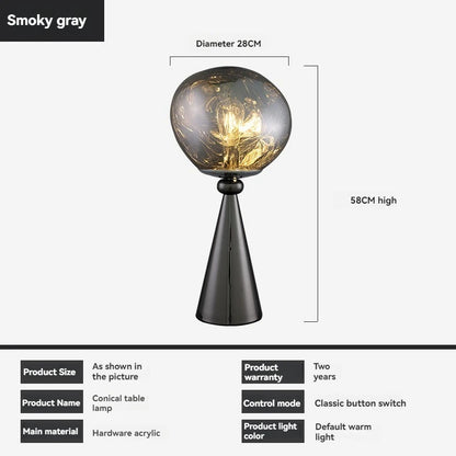 Lava Floor Lamp Black - Post-Modern Corner Floor Lamp with Smoke Gray Shade for Living Room & Bedroom Lighting