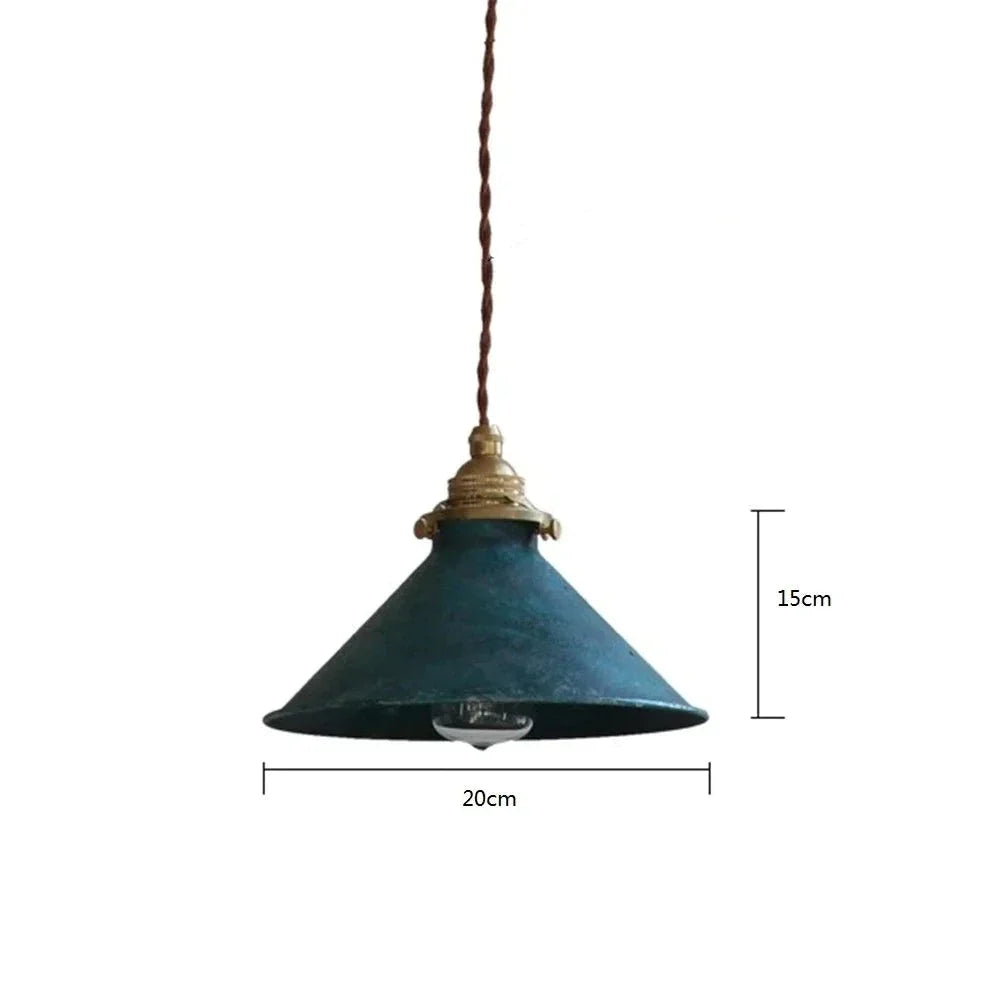 Industrial Vintage Pendant Light Fixture with Metal Shade for Kitchen Island, Bar & Dining Room Lighting