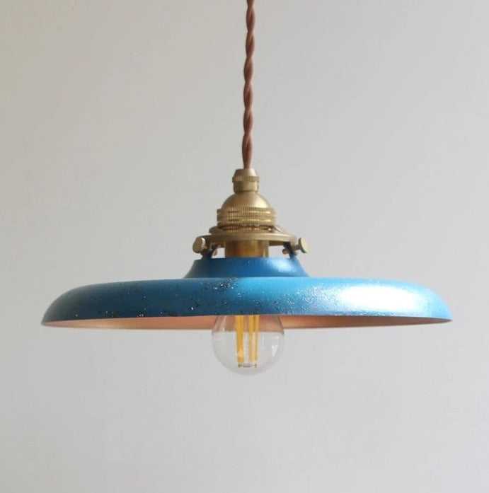 Industrial Vintage Pendant Light Fixture with Metal Shade for Kitchen Island, Bar & Dining Room Lighting