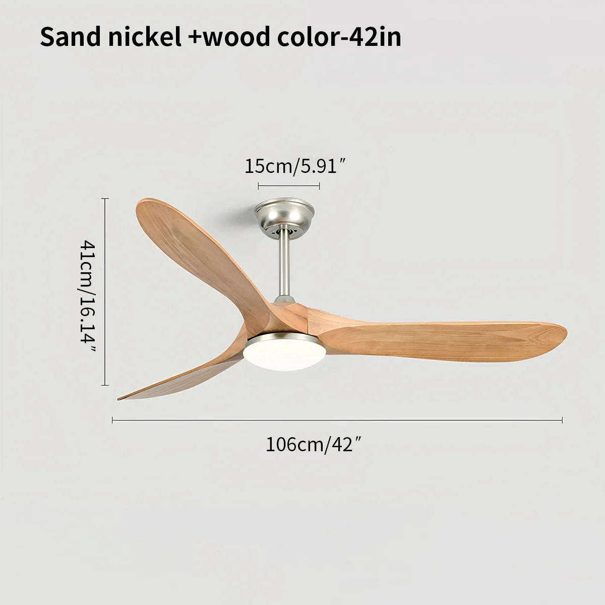 Nordic Solid Wood Ceiling Fan with Light | Reversible Motor, Quiet Operation & Ideal for Year-Round Home Comfort