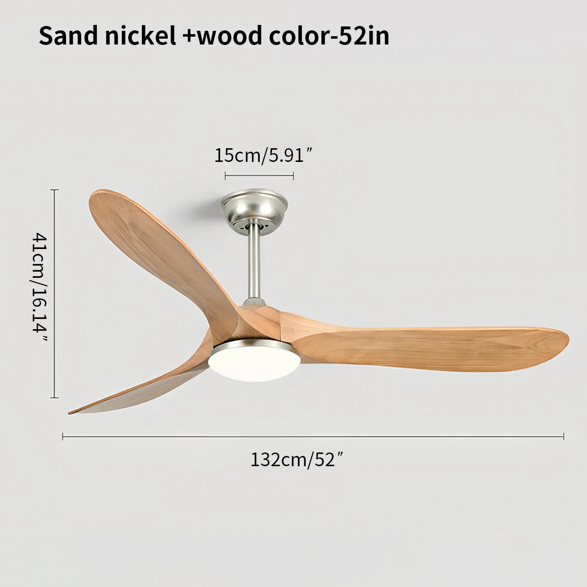 Nordic Solid Wood Ceiling Fan with Light | Reversible Motor, Quiet Operation & Ideal for Year-Round Home Comfort