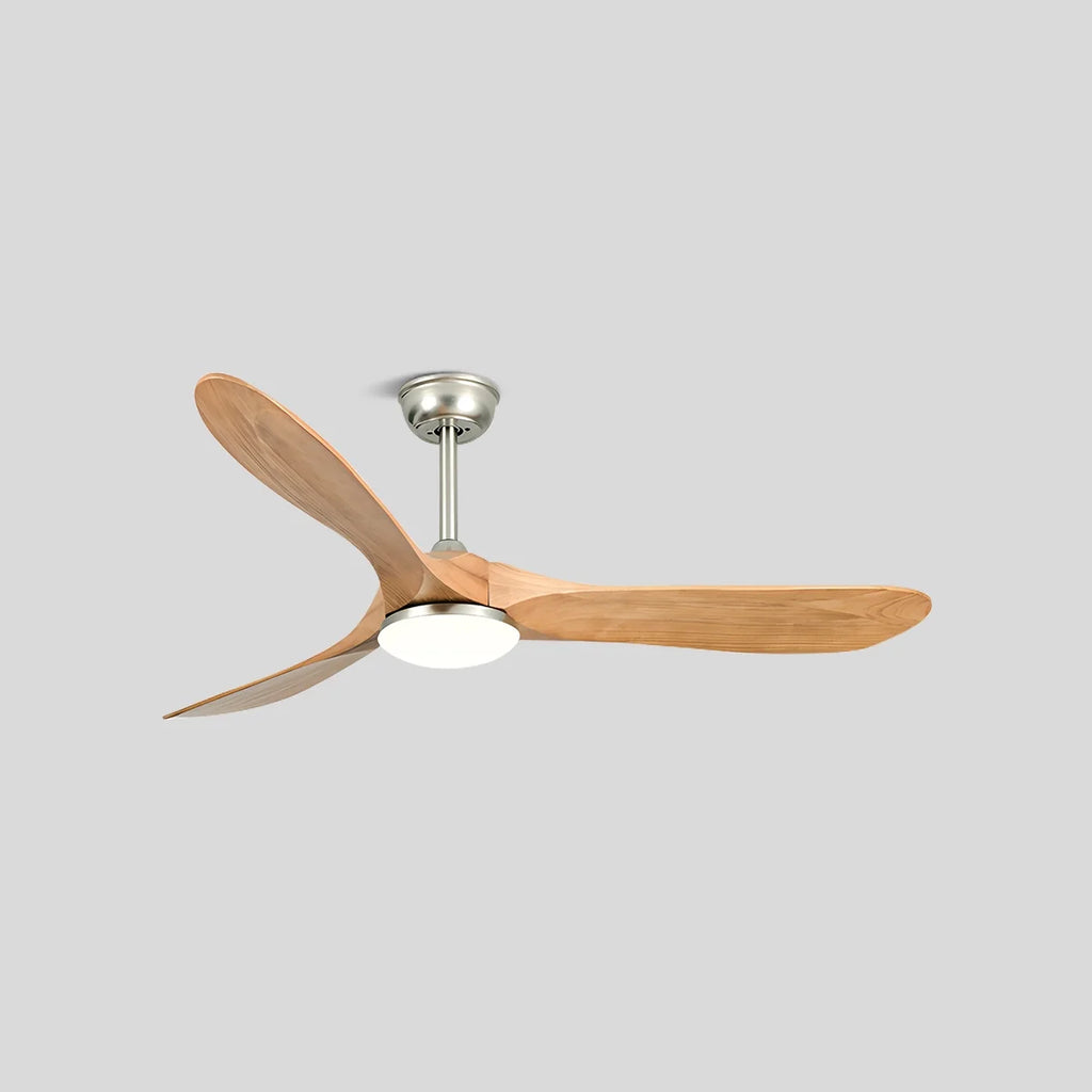 Nordic Solid Wood Ceiling Fan with Light | Reversible Motor, Quiet Operation & Ideal for Year-Round Home Comfort