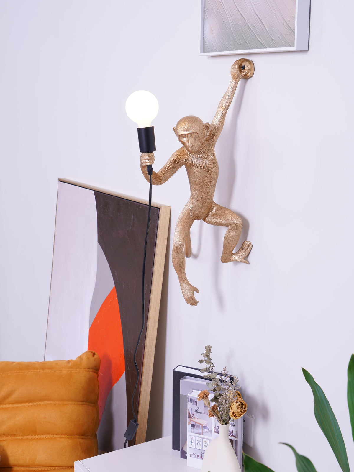 Led Monkey LED Monkey Wall Lamp - Unique Animal Design Fixture for Kids' Rooms, N ...
