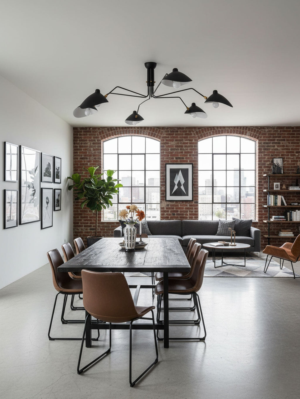 Three Arm Ceiling Light | Metal & Aluminum, Indoor Use for Modern Home Decor