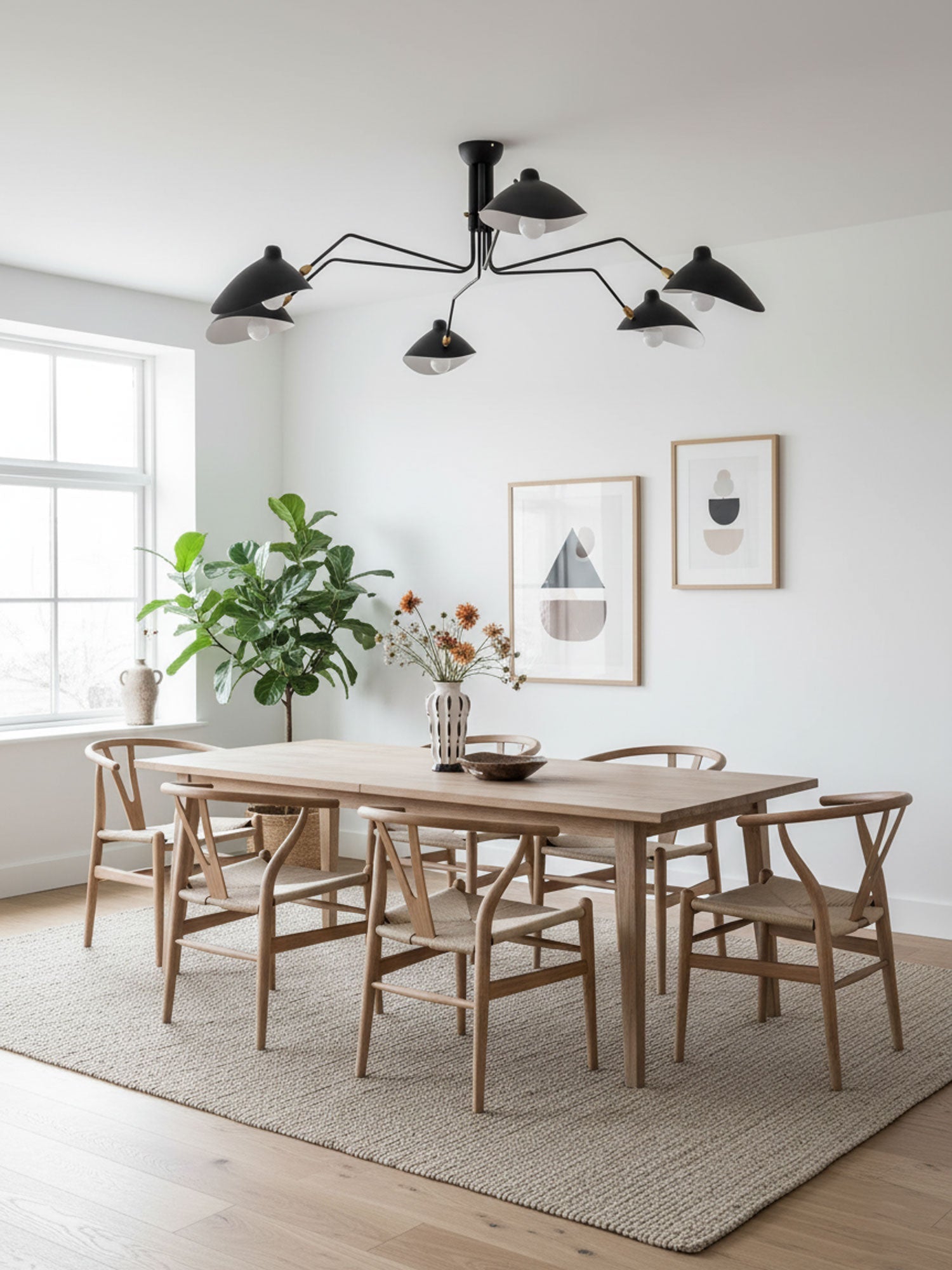 Three Arm Ceiling Light | Metal & Aluminum, Indoor Use for Modern Home Decor