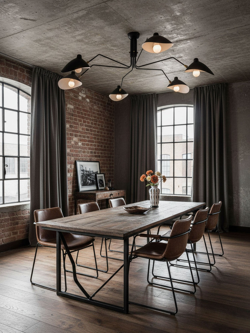 Three Arm Ceiling Light | Metal & Aluminum, Indoor Use for Modern Home Decor