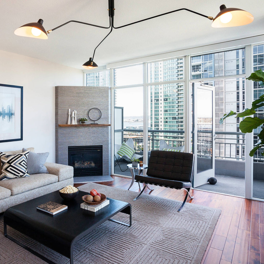 Three Arm Ceiling Light | Metal & Aluminum, Indoor Use for Modern Home Decor