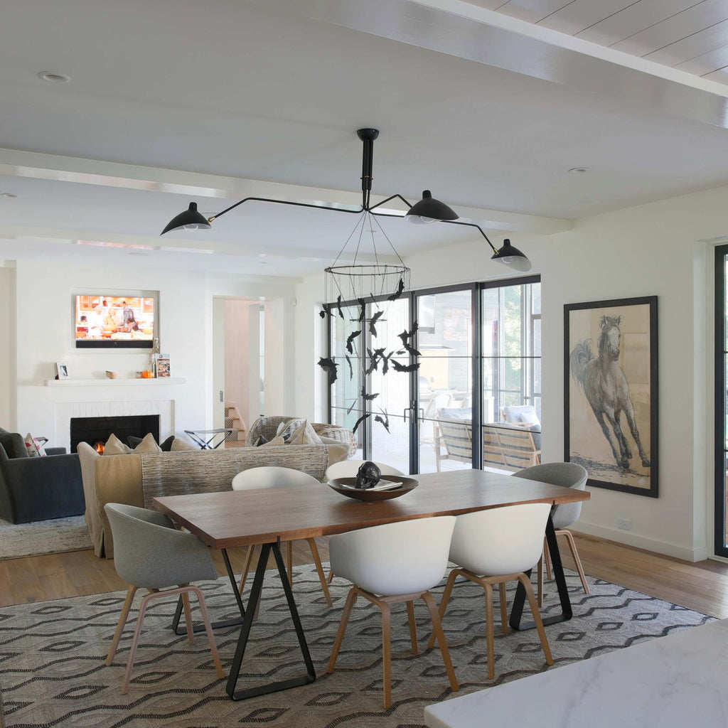 Three Arm Ceiling Light | Metal & Aluminum, Indoor Use for Modern Home Decor